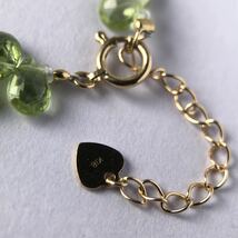 ペリドット ブレスレット ペアシェイプミックス K18 8月誕生石 peridot bracelet gold_画像3