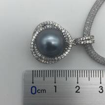 南洋 黒蝶 真珠 ペンダント ネックレス パール pearl pendant necklace_画像8