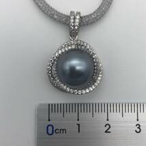 南洋 黒蝶 真珠 ペンダント ネックレス パール pearl pendant necklace_画像9