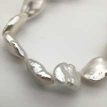 シルバー 淡水 パール ネックレス 真珠 中粒 silver pearl necklace_画像1