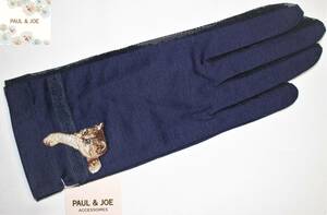 PJ-12 новый товар подлинный товар быстрое решение UV перчатки PAUL&JOE paul (pole) and Joe женский перчатка Uniqlo . сотрудничество . знаменитый . бренд кошка темно-синий темно-синий 
