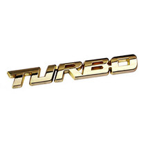 TURBO プレート エンブレム ステッカー カスタム ラベル ドレスアップ カー用品 ポイント消化 送料無料 Eタイプ ゴールド_画像1