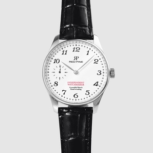 Art hand Auction 【腕時計組立キット】自分で組み立てる手巻き時計 RED PINE ラウンドケース RP001WB, アクセサリー, 時計, ハンドメイド, その他