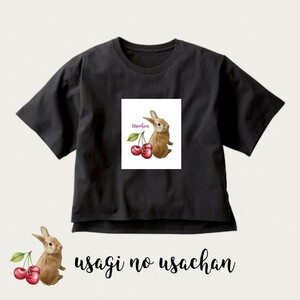 *usagi no usachan*オリジナル プリントオーバーTシャツ 