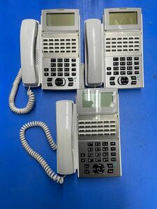 ○GW7589 NTT αNXⅡ 24ボタン　ビジネスフォン 電話機 NX2-（24）STEL-（1）（W）3セット○