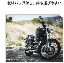 バイクカバー 防塵カバー 高品質 300D厚手 防水 紫外線防止 盗難防止 収納バッグ付き _画像6