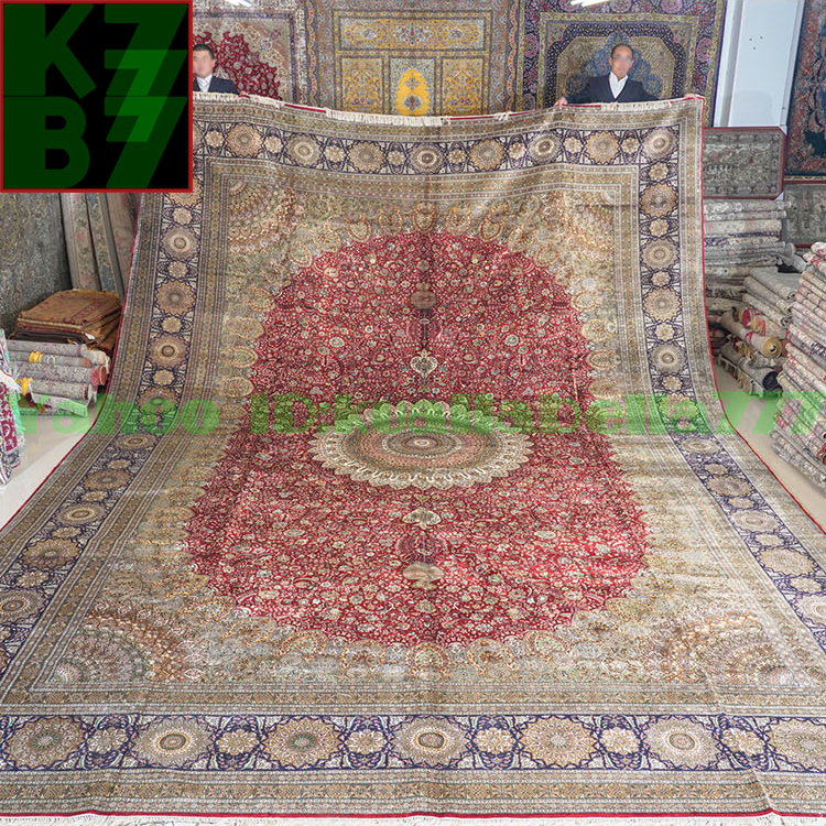 [Luxury Rug] Persian Carpet Silk★430x610cm 100% Handmade Carpet Rug Home Interior Drawing Room Living Luxury Decoration X80, furniture, interior, carpet, rug, mat, Carpet general
