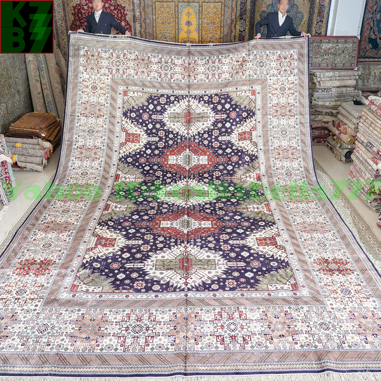 [Alfombra de lujo] alfombra persa de seda★410x610cm alfombra 100% hecha a mano alfombra Interior del hogar sala de estar decoración de lujo X76, muebles, interior, alfombra, alfombra, estera, alfombra general