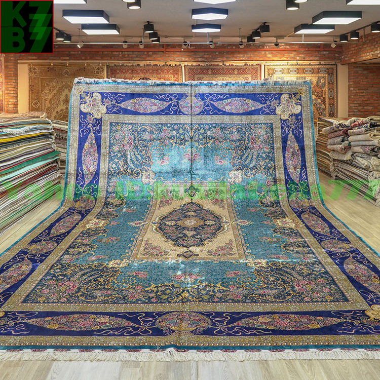 [Luxury Rug] Persian Silk Carpet★370x560cm 100% Handmade Carpet Rug Home Interior Reception Room Living Room Luxury Decoration X73, furniture, interior, carpet, Rugs, mat, Carpets in general