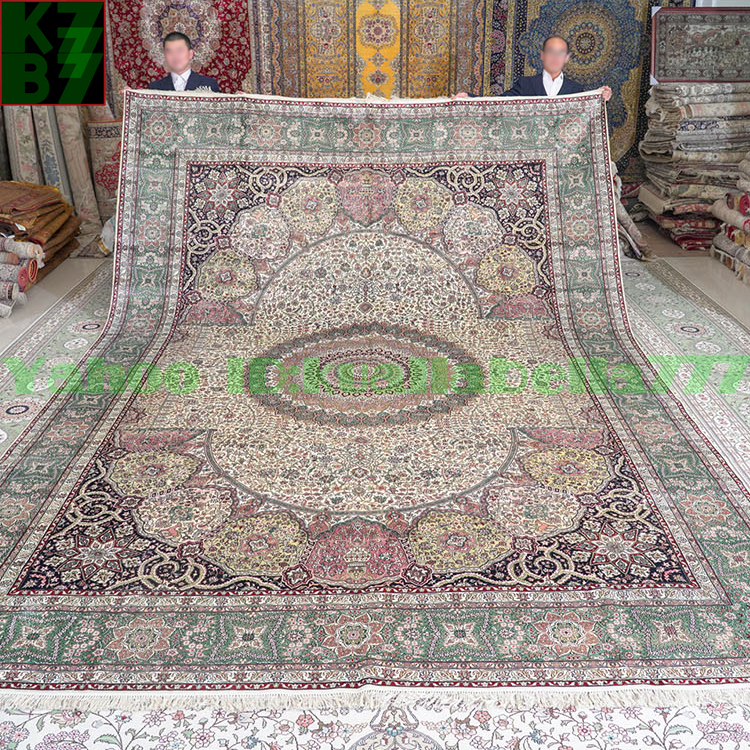 [Alfombra de lujo] alfombra persa de seda★310x430cm alfombra 100% hecha a mano alfombra Interior del hogar sala de estar decoración de lujo X59, muebles, interior, alfombra, alfombra, estera, alfombra general