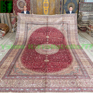 【贅沢敷物】ペルシャ 絨毯 シルク★310ｘ430ｃｍ 100％ ハンドメイド カーペット ラグ 住まい インテリア 応接間 リビング 高級 装飾 X58