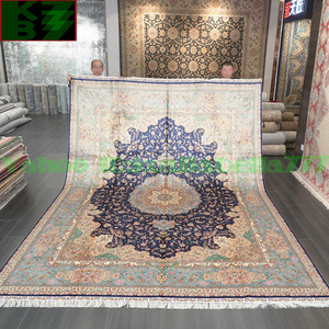 Art hand Auction [Luxury Rug] Persian Silk Carpet★274x366cm 100% Handmade Carpet Rug Home Interior Reception Room Living Room Luxury Decoration X42, furniture, interior, carpet, Rugs, mat, Carpets in general