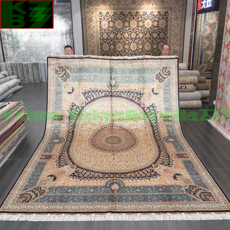 [Luxury Rug] Persian Carpet Silk★274x366cm 100% Handmade Carpet Rug Home Interior Drawing Room Living Luxury Decoration X41, furniture, interior, carpet, rug, mat, Carpet general