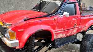 未走行 京商 ミニッツ4×4用ボディ アオシマ ハイラックス ラットカスタムスタイル ボディのみ