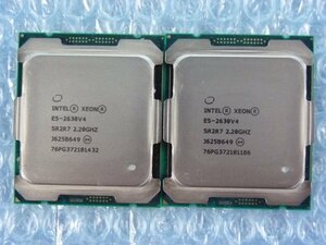 1LPE // 2個セット(同ロット) Intel Xeon E5-2630 V4 2.2GHz SR2R7 Broadwell-EP R0 Socket2011-3(LGA) // NEC Express5800/R120g-1E 取外