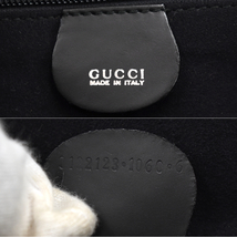 1円 ◆新品同様 GUCCI グッチ ボストンバッグ トラベル 旅行鞄 0122123 レザー ブラック◆〇Cms_画像9