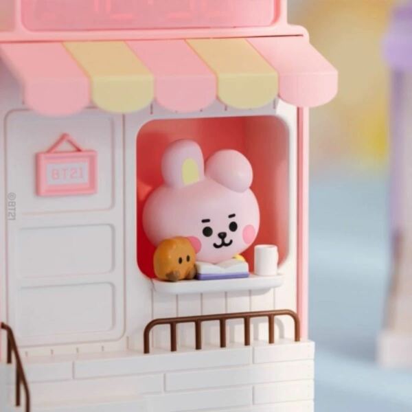 BT21 COOKY CAFE CLOCK 置き時計　LED 可愛い　ピンク　カフェ風　電池、USBどちらでも可　公式商品