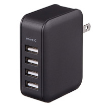 同梱可能 AC-USBアダプタ AC-USB充電器 4ポート 4.8Aの高出力 グリーンハウス GH-ACU4B-BK/7244_画像2