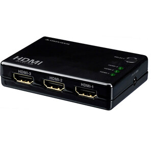 送料無料 HDMIセレクタ HDMI切換器 3ポート 3台用 リモコン付 フルHD対応 グリーンハウス GH-HSWC3-BK/5838
