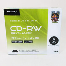 同梱可能 CD-RW 繰り返しデータ用 1-4倍速 5mmスリムケース入り5枚パック HIDISC HDCRW80YP5SC/0737ｘ２個セット/卸_画像3