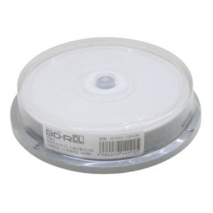  including in a package possibility BD-R DL( one side two layer ) video recording for 6 speed 50GB 10 sheets entering spindle case HIDISC BDRDL10P-CR/0925x1 piece 