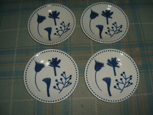  beautiful goods!Jocomomola Jocomomola × Misato ceramics (Sango Toki). plate 4 pieces set 