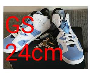 NIKE GS AIR JORDAN 6 UNC 24cm SNKRS 6y Nike спортивные туфли воздушный Jordan Nike воздушный Jordan 