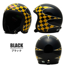 【GREASER HELMETS／グリーサー】Mサイズ　 スモールヘルメット “CHECKER”　ランブル_画像1