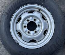 BRIDGESTONE R205 2020年　195/75R15 109/107L LT 日産純正 15×5.5K TOPY製　鉄ホイール付 美品　　4本セット_画像3