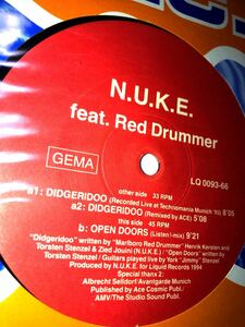 N.U.K.E. feat. RED DRUMMER didgeridoo アナログ 希少 1994年 発売のドイツ盤 送料込