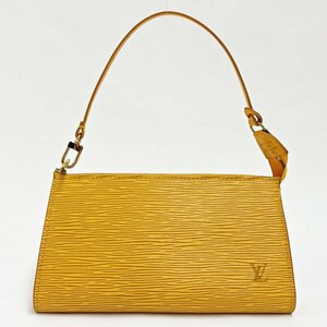 送料無料 中古 ルイヴィトン バッグ LOUIS VUITTON ポシェット・アクセソワール エピ タッシリイエロー M52959 146072