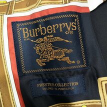 最高級ライン Burberrys PRESTIGE COLLECTION バーバリー シルク 絹 100% ステンカラー スプリング ロング コート 裏地スカーフ柄 7AR S 黒_画像9