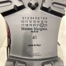 【Maison Margiera メゾンマルジェラ】S57WU0217 Leather Lace-Up Boots レースアップブーツ 41 ブラック ボルドー レザー 2203oki_画像8