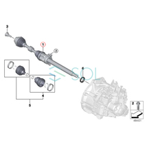 BMW MINI F54 F60 フロント ドライブシャフト アウトプットシャフト 右側 218d 220i 18d 20i 31608482286 31608611942 出荷締切18時_画像2