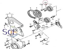 VW ボーラ ゴルフ4 ニュービートル シャラン タイミングベルトテンショナープーリー 06B109243F 06B109243A 06B109243D 出荷締切18時_画像2