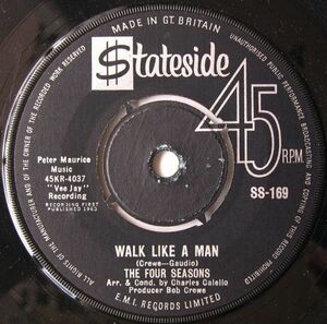 英米7inch×3◆WALK LIKE A MAN◆LET'S HANG ON !◆WILL YOU LOVE ME TOMORROW◆THE 4 SEASONS　3枚セット