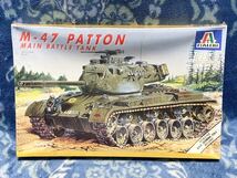 即決 イタレリ 1/35 パットン M-47 PATTON 戦車 プラモデル 未組立て シュリンク未開封 ITALERI 当時物 希少 絶版_画像1