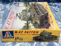 即決 イタレリ 1/35 パットン M-47 PATTON 戦車 プラモデル 未組立て シュリンク未開封 ITALERI 当時物 希少 絶版_画像2