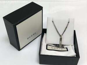 *[ GUCCI] Gucci cut наружный G колье плоский цепь Sv925 50.#156825-53