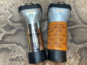 ナトゥーラLEDランタンレザーカバー キャメル 刻印入り