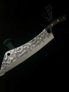 ［1-4-4］全長約45cm 大型ブッチャーナイフ　フルタングナイフ　サバイバルナイフ　解体ナイフ