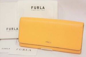 FULRA ◇ フルラ ラウンドファスナー 長財布 ロングウォレット レザー ワンポイント ロゴ 外箱付き レディース 201907-556F(NT)