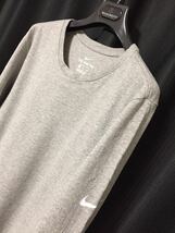 正規 NIKE long sleeve T-shirt color gray size S cotton100% made in SRILANKA ナイキ タイトライン ロンT グレー シャツ★_画像3