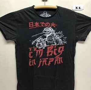 新品 ゴジラ 怪獣 イラスト Tシャツ XL サイズ ブラック 管2665