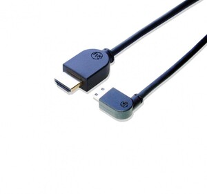 HDMI ミニHDMI 変換ケーブル 片方L型（左向き） 1m Ver1.4 イーサネット、3D、4KX2K解像度、フルHD対応
