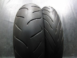 中古前後セット!ダンロップ◎D222. 120/70ZR17. 180/55ZR17. TT760:19084