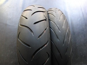 中古前後セット!ダンロップ◎D222. 120/70ZR17. 160/60ZR17. MK739:19102