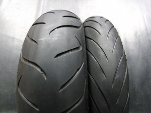 中古前後セット!ダンロップ◎D222. 120/70ZR17. 180/55ZR17. GP516:20074