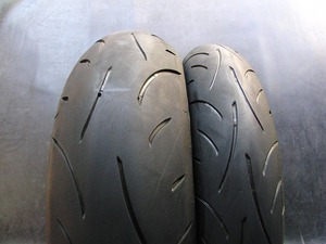 中古前後セット!ダンロップ◎D214. 120/70ZR17. 180/55ZR17. GP599:20125