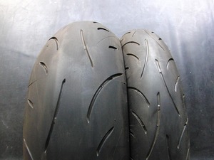 中古前後セット!ダンロップ◎D214. 120/70ZR17. 190/50ZR17. GP649:21062